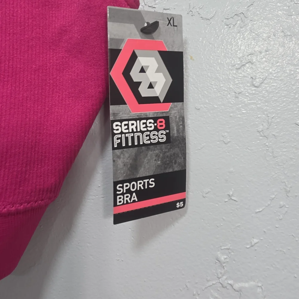 Senita Athletics Pink Sports Bra with Stretchy Fabric and Wide Straps
